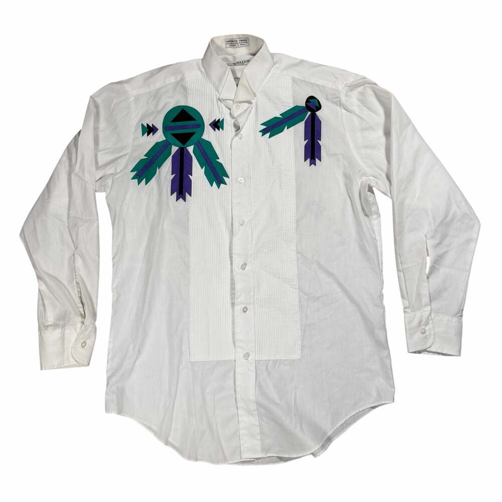 Neil Allyn Vintage Mens Western Tuxedo Shirt Medium